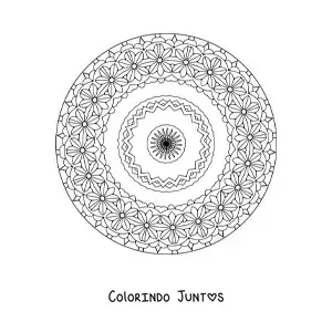 Desenho para colorir de mandala para adultos