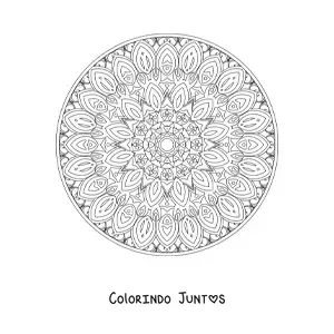 Desenho para colorir de mandala relaxante para adultos