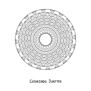 Desenho para colorir de mandala relaxante para adultos