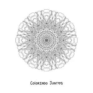 Desenho para colorir de mandala relaxante para adultos