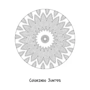 Desenho para colorir de mandala relaxante para adultos