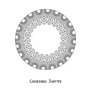 Desenho para colorir de mandala relaxante para adultos