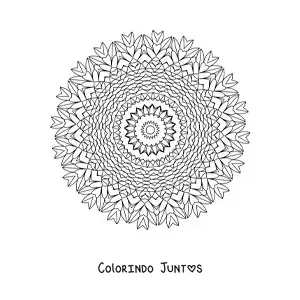 Desenho para colorir de mandala relaxante para adultos