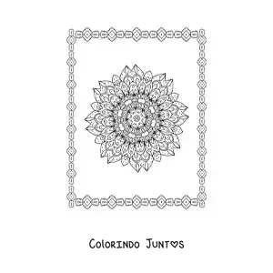 Desenho para colorir de mandala relaxante para adultos