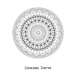 Desenho para colorir de mandala relaxante para adultos