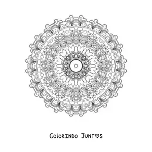 Desenho para colorir de mandala relaxante para adultos