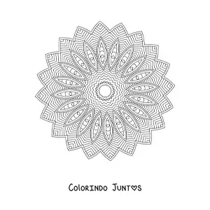 Desenho para colorir de mandala difícil para adultos