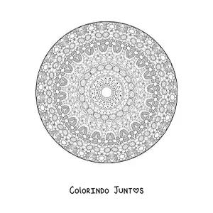 Desenho para colorir de mandala difícil para adultos