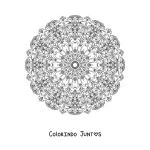 Desenho para colorir de mandala difícil para adultos
