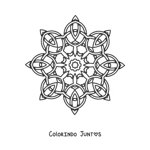 Desenho para colorir de mandala celta