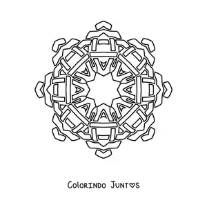 Desenho para colorir de mandala celta