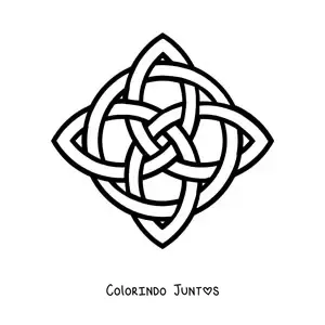 Desenho para colorir de mandala de nó celta