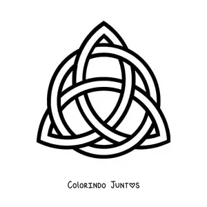 Desenho para colorir de mandala de nó celta