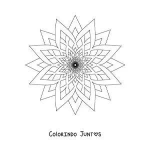 Desenho para colorir de mandala de estrela fácil