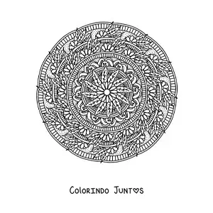 Desenho para colorir de mandala de coelho da Pascoa estilo Zentangle