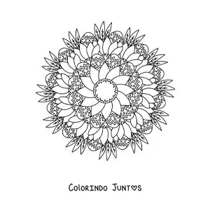 Desenho para colorir de mandala de Páscoa