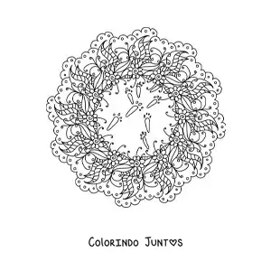 Desenho para colorir de mandala de Páscoa