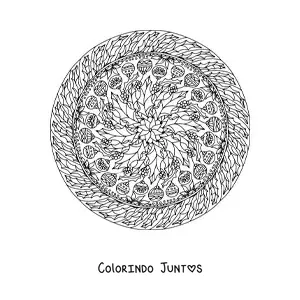 Desenho para colorir de mandala com bolas de Natal