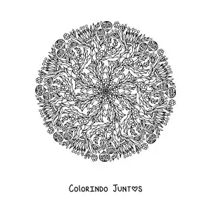 Desenho para colorir de mandala de Natal para adultos