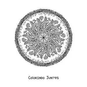 Desenho para colorir de mandala de Natal para adultos