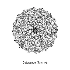 Desenho para colorir de mandala de Natal para adultos