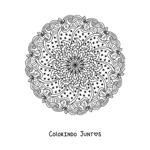 Desenho para colorir de mandala de Natal para adultos