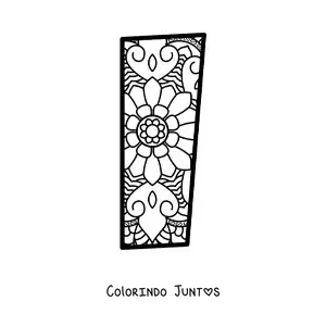 Desenho para colorir de mandala da letra i