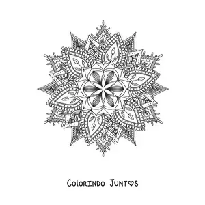 Desenho para colorir de mandala budista difícil