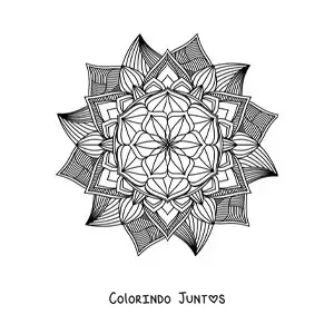 Desenho para colorir de mandala budista para meditar