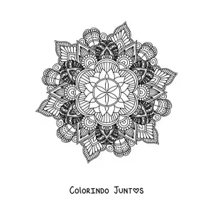 Desenho para colorir de mandala budista
