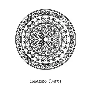 Desenho para colorir de mandala islâmica
