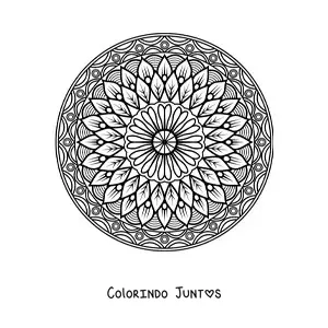 Desenho para colorir de mandala islâmica