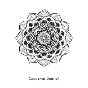 Desenho para colorir de mandala islâmica