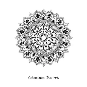Desenho para colorir de mandala com design islâmico