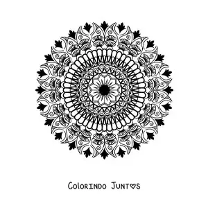Desenho para colorir de mandala com design islâmico