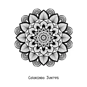 Desenho para colorir de mandala com padrão islâmico