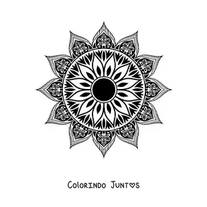 Desenho para colorir de mandala com padrão islâmico