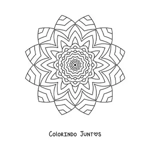 Desenho para colorir de mandala hindu fácil