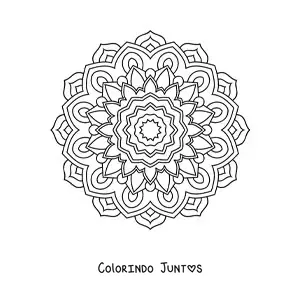 Desenho para colorir de mandala hindu para adultos