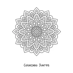 Desenho para colorir de mandala hindu para adultos