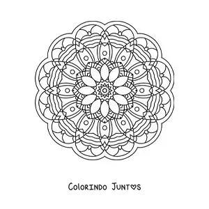 Desenho para colorir de mandala hindu