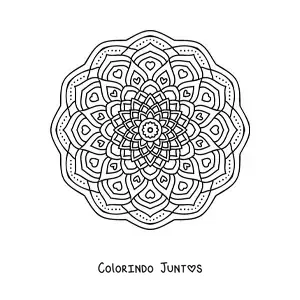 Desenho para colorir de mandala hindu