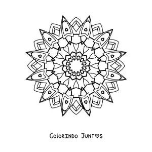 Desenho para colorir de mandala hindu
