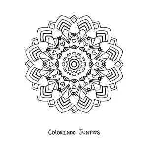 Desenho para colorir de mandala hindu