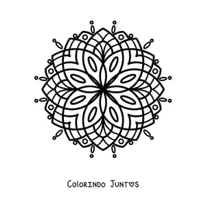 Desenho para colorir de mandala antiestresse