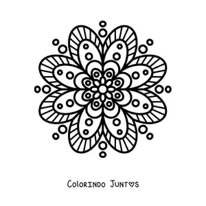 Desenho para colorir de mandala antiestresse