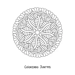 Desenho para colorir de mandala antiestresse