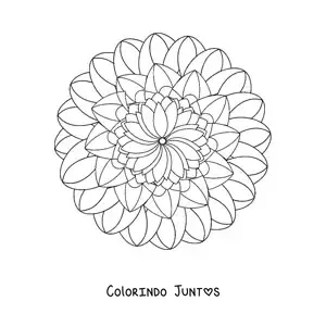Desenho para colorir de mandala antiestresse