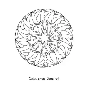 Desenho para colorir de mandala relaxante