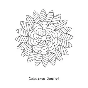 Desenho para colorir de mandala relaxante